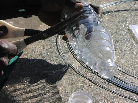 How to make a plastic cage for tsetse traps